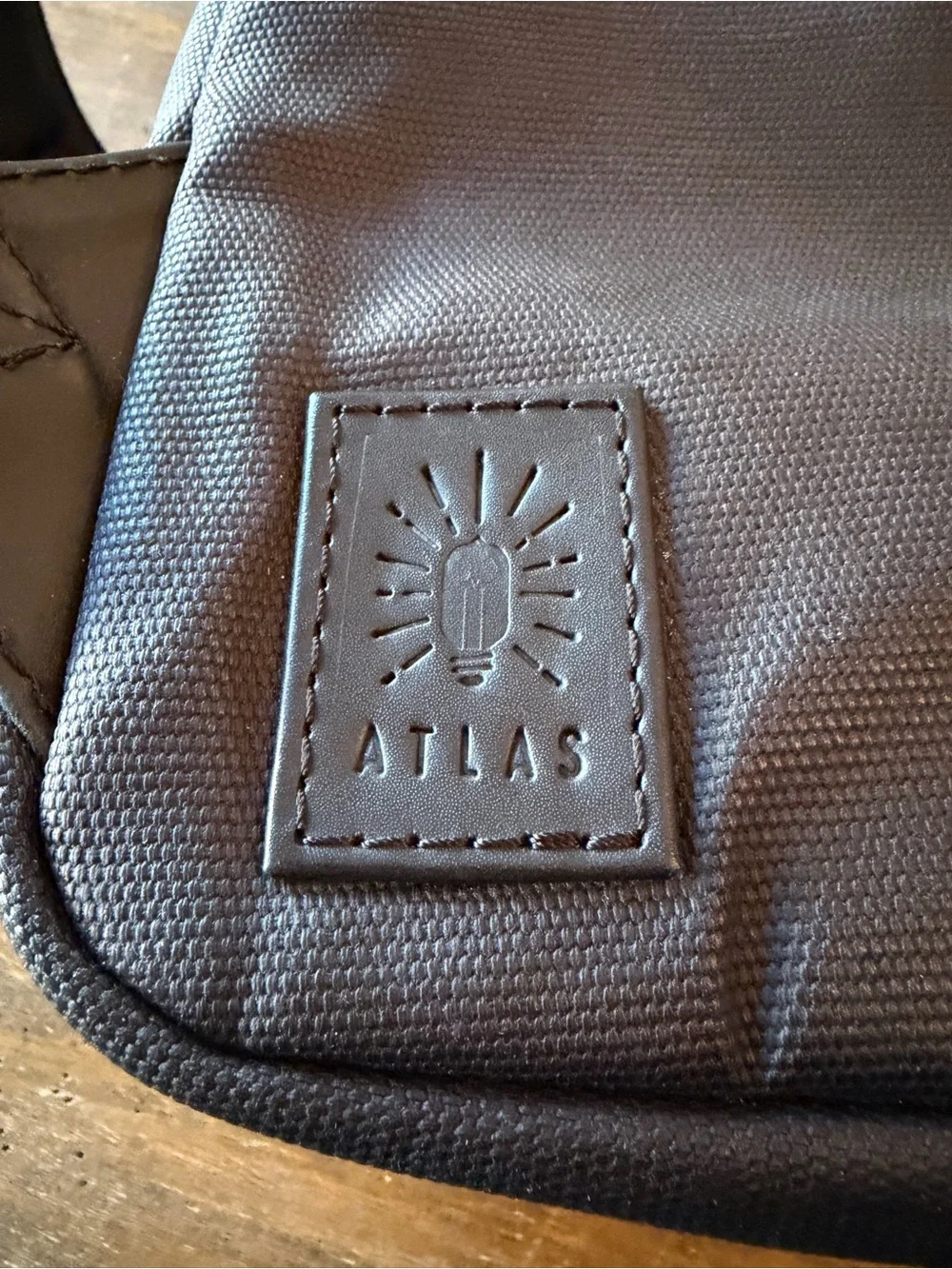 atlas black backpack vegan